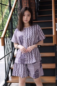 Setelan batik unggul Jaya setelan lengan pendek setelan tiedye one set baju tidur