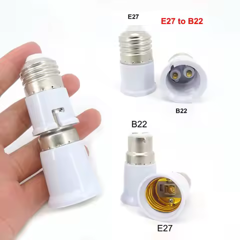 led Lamp base Socket Converter B22 To Screw E27 to B22 Light Bulb Adaptor Bayonet Holder AC power Ad