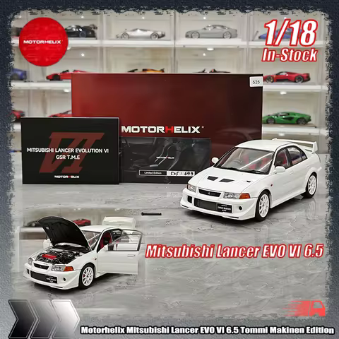 Motorhelix 1:18 Alloy Car Models Mitsubishi Lancer Evo Vi 6.5 Generation Tommi Makinen Edition Colle