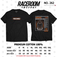 RACEROOM Black T-Shirt No Biased Cotton100 Recaro-262