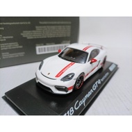 Mini Cut 1 43 Porsche Sports Version Sports Car Model Porsche 718 Cayman GT4 White