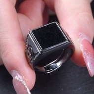 墨翠翡翠無事牌戒指 925純銀 | 天然緬甸玉A貨翡翠 | 送禮