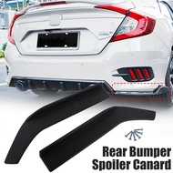Universal Car Rear Bumper Lip Spoiler Splitter Diffuser Canard Black-
