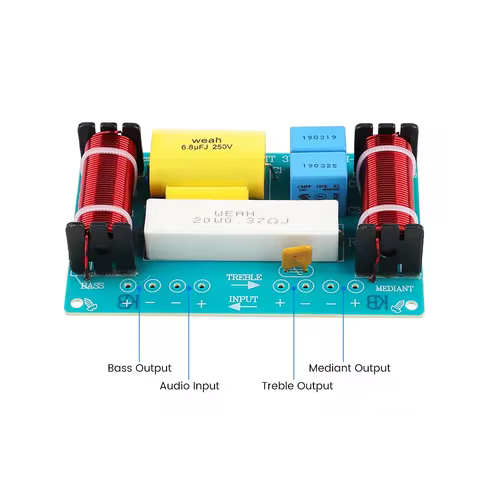 AIYIMA 2Pcs Treble + Midrange + Bass Crossover Speakers Filter 3 Way Speaker Audio Frequency Divider