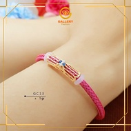 UNIQUE AND CUTE CHARM BRACELET GENUINE GOLD 300 (6K) AND 375 (8K) CODE GC13A SIMPLE ELEGAN SUITABLE 