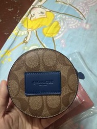 Coach 91296多用途圓形男款零錢鑰匙扣包