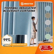 99% blackout precision combed satin curtains, ideal for HDB flats, suitable for living rooms, bedroo