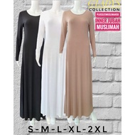 Inner Dress Jubah Putih Inner Umrah Plus Size Inner Cotton G'Ladys / 2XL Inner Putih Inner Hitam Pakaian Muslimah Loose