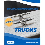 BRILLIANTE FINGERBOARD TRUCKS 36MM SILVER + FREE FOAM TAPE