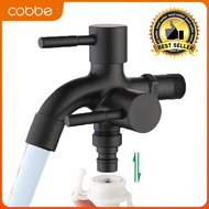 SUS304 Black 2 Way Faucet Stainless Steel Two Way Function Shower Washer Tap Washing Machine Faucet 