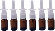 6PCS 5ML Empty Brown Glass Sprayer Nasal Bottle Empty Travel Refillable Aromatherapy Perfume Bottles