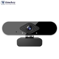 TIMEKEY 1080P 2K 4K Full HD Webcam with Auto-Focus & AI Built-in Microphone Rotatable Stand M6Q9