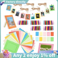 105Pcs 6 Inch Colorful Paper Photo Frames Set for 4 X 6Inch Photo, Hanging Photo Display Frames