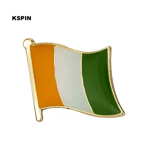 Ivory Coast Flag Badge Symbol Pin Metal Badges Decorative Brooch Pins for Clothes Brooch Jewelry
