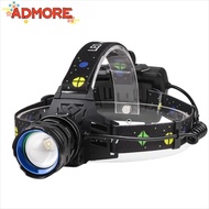 ADMORE Powerful Flashlight, Powerful Flashlight White Light LED Headlamp, Waterproof 30W Rechargeabl