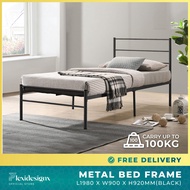 Metal Single Bed Frame With Mattress Affortable Bed Frame / Budget Bed Frame Katil Besi / 床架 Flexidesignx VITA