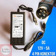 DC 12v - 5A 4pin 4 pin connector adapter for hikvision cctv DVR