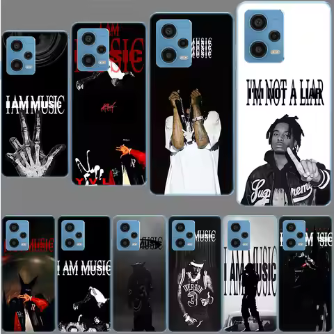 I AM MUSIC P-Playboi Carti Phone Case For Redmi Note 13 12 14 15 Pro Plus 13R 11 11T 11E 11S 10 Pro 