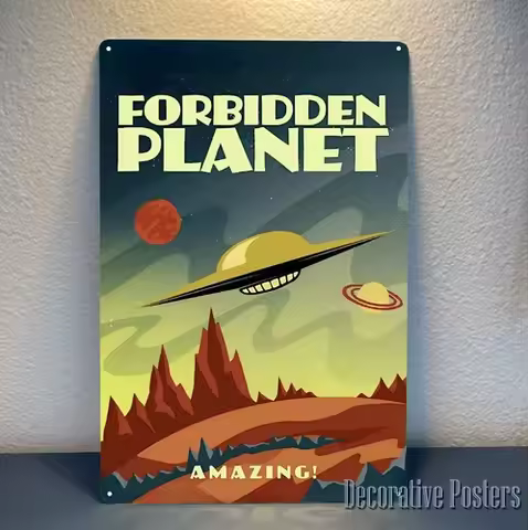 f1,Forbidden Planet Movie Metal Poster - Collectable Tin Sign - 20x30cm Plate