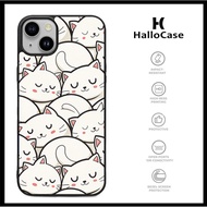Casing Case Cover iphone 17 16e 15 14 13 12 11 X Xs Xr 8 7 Mini Plus Pro Max Cute Cat Pattern HC