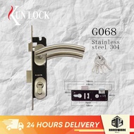 Kunlock G068 Mortise Door Lever Handle Lock Kunci Pintu Rumah Wood Metal Grill Main Gate Grille Welding Pagar Besi LT0