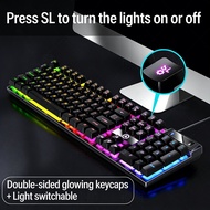 YINDIAO K500 True Mechanical Gaming Keyboard 104 Key RGB Wired Keyboard 3 Switches