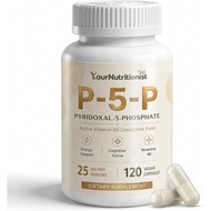 P-5-P Supplement 25mg, Bioactive Vitamin B6 Pyridoxal-5-Phosphate(packaging may vary)