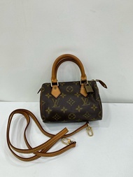👜Louis Vuitton LV Monogram Speedy nano Code of year 95 路易威登 speed nano老花單肩手提包 95年編碼 原始成色