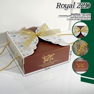 Royal Box 22 D Eid Theme| Size 22 x 22 x 8 Cm| Jar Box Contains 4| Elegant Cake Hampers Box (Price L