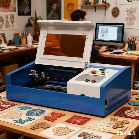 SIHAO CO2 Laser Engraving Machine 40W 3020 Laser Cutting Machine 4KW Laser Tube Wood Fabrics Leather