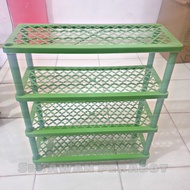 4-Tier Shoe Rack, Sandal Rack, 4-Tier Plastic Rack