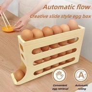 Egg Dispenser Automatically Rolling Egg Rack 3 Tier Egg Rack Tray Refrigerator Egg Storage Box