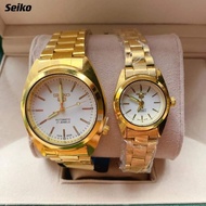 SEIKO Buy 1 take 1 Couple Watch 18K Gold Watch for Women and Men Wedding Watch relo hypoallergenic