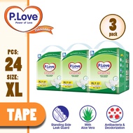 P.Love Standard Adult Tape Diapers - L10 / M10 / XL8 (3 Packs)