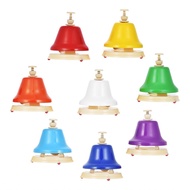 620local-PH fangzi 8 Notes Colorful Hand Bells Bell Set Musical Percussion Instrument Iron & Plastic