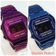 qiblat watch ﹊❂A168 Petak Unisex Digital Watch Viral Black /Purple /Blue