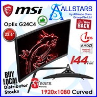 (ALLSTARS ) MSI Optix G24C4 23.6 inch Curved Full HD Gaming Monitor / 144Hz / 1ms / Adaptive Sync / DP+HDMI