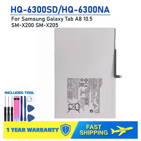 For Samsung Galaxy Tab A8 10.5 SM-X200 SM-X205 HQ-6300SD/HQ-6300NA 7040mAh Replacement Battery