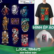 [Image ironed, heat pressed] Skull image 2_ Ironed with iron, iron