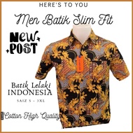 [Ready Stok] Men Batik Slim Fit/Batik Lelaki INDONESIA Vairel