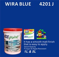 WIRA BLUE 4201 J ( 1L or 5L ) KCC PAINT INTERIOR KORETON PRO PROFESSIONAL SERIES INTERIOR EMULSION M