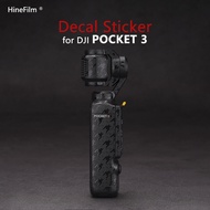 สำหรับ DJI Oo Pocket 3แรปเคลือบสติกเกอร์กล้องกันรอยขีดข่วน POCKET3ฟิล์มฝาครอบป้องกันผิว