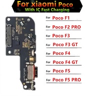 Charge Board For Xiaomi Poco F1 F2 Pro F3 GT F4 GT F5 Pro USB Charging Port Microphone Dock Connecto