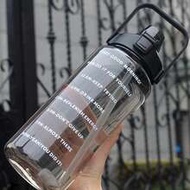 1PC 2L Sports Kettle 2000ml Large Capacity Plastic Water Cup Gym Belly Cup Straw Space Cup Water Bot