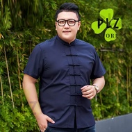 Tang Suit Plus Size Man Men Samfu Tang Suit Shirt Fatty Plus Size Short Sleeve Shirt Men's Clothing 