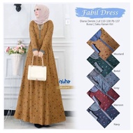 AM - FABIL Dress Gamis Wanita Jumbo Denim Diana Bigsize Oversize Busui