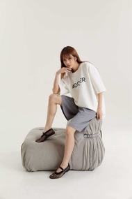 ADORER OVERSIZED BASIC LOGO T-SHIRT (offwhite)