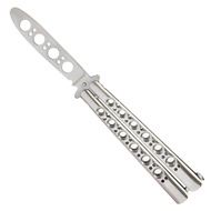 Practice Butterfly Knife Trainer,Full Stainless Steel Unsharpened 100% Safe Dull Balisong Knives Tra