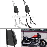Motorcycle Black/Chrome Backrest Sissy Bar For Harley Sportster XL Iron 883 1200 XL883C R XL1200R C 