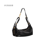 [D Home] D-Journey Dumpling Bag Underarm Bag M2416 Black Oil Wax Leather
